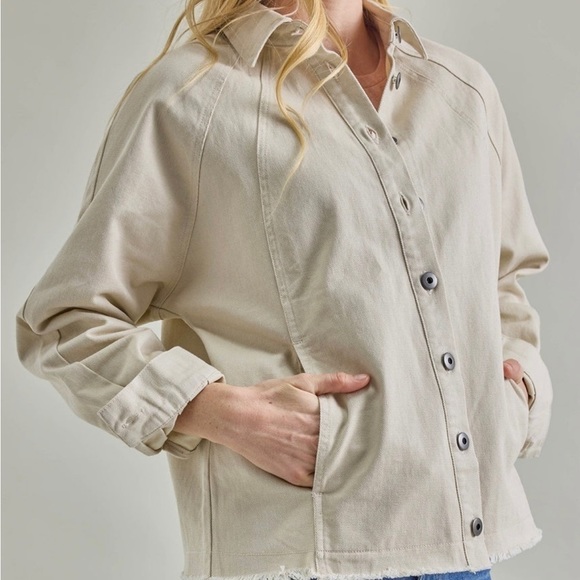 Nwt Downeast Cream Raglan Jacket M - Picture 2 of 8